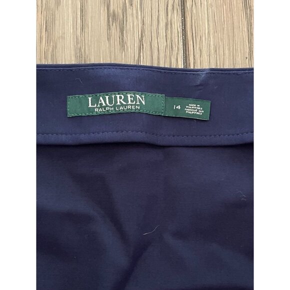 EUC Lauren Ralph Lauren Women's Navy A-Line Skirt - Picture 3 of 4